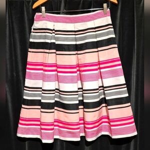 Striped Pink and Black Women's Skirt